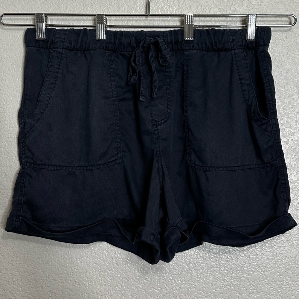 GAP 100% Lyocell Midnight Blue Pull On Drawstring Shorts, Sz Large - Picture 2 of 12